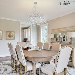 Frostleaf Cascade Branch Crystal Round Chandelier 30" 40" D#color_silver,size_D-30inches