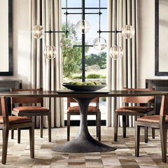 Globe Glass Modern Linear Chandelier  59"W