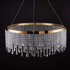 Modern Crystal Tassel Pendant Ring Crystal Chandelier