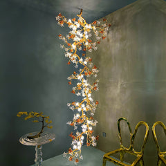 Flora Brass Maple Branch Chandelier