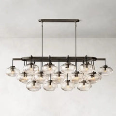 CABRETTE CLEAR GLASS LINEAR CHANDELIER 72"