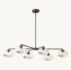 Cabrette Clear Glass Mobile Linear Chandelier 60'' 72''