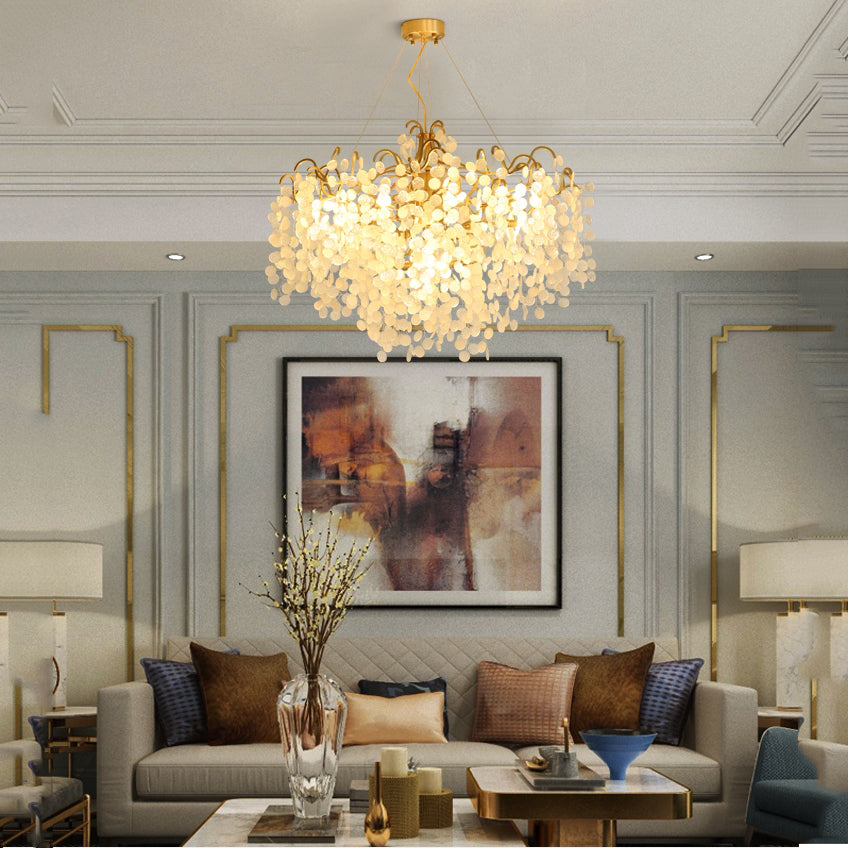 Diana Blossom Modern White Chandelier