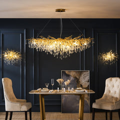 Simsia Ooze Drop-Shaped Crystal Chandelier 47" 63" 71"L