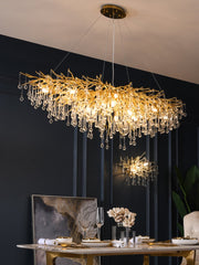 Simsia Ooze Drop-Shaped Crystal Chandelier 47" 63" 71"L