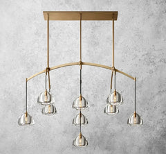 Hemisophere Linear Chandelier 54"