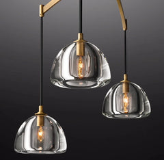 Hemisophere Linear Chandelier 54"