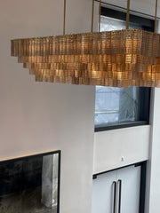 SIRENE CLEAR ROUND GLASS  CHANDELIER 41" 36''