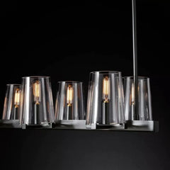 Kuseay Glass Linear Chandelier 49"