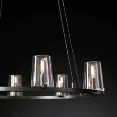 Kuseay Glass Round Chandelier 36"
