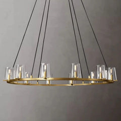 Kuseay Glass Round Chandelier 48"