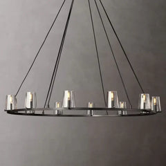Kuseay Glass Round Chandelier 60"