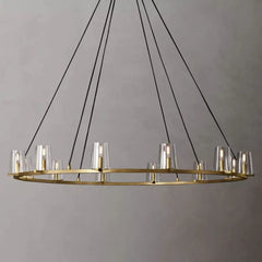 Kuseay Glass Round Chandelier 60"