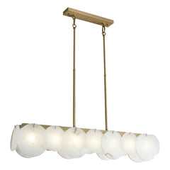 Egwent Dish Modernity Alabaster Linear Chandelier