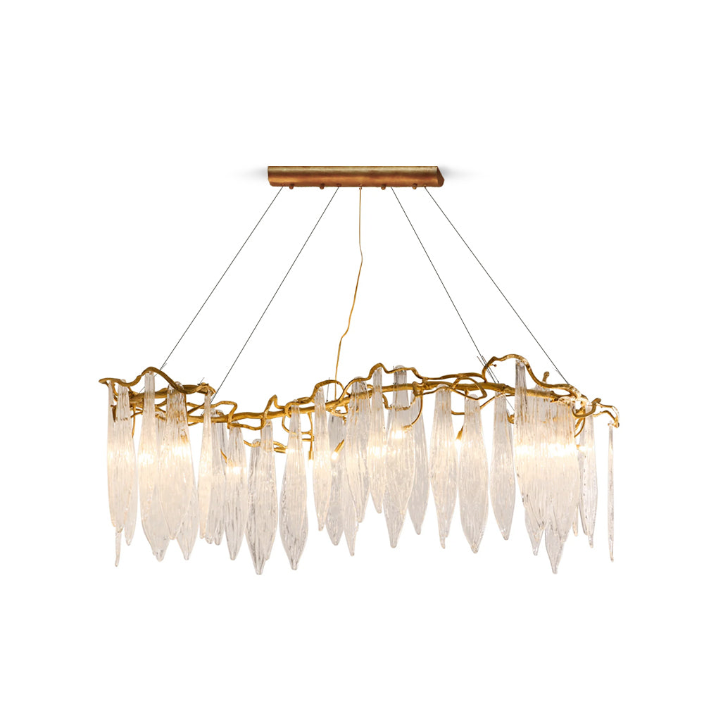 Kyle Niagara Brass Crystal Chandelier 59"L
