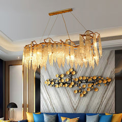 Kyle Niagara Brass Crystal Chandelier 59"L