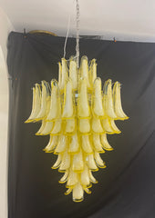 Stunning Murano Caramel Glass Petals Chandelier 31.5"