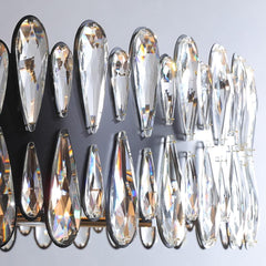 Black Modern Crystal Round Chandelier D 32"