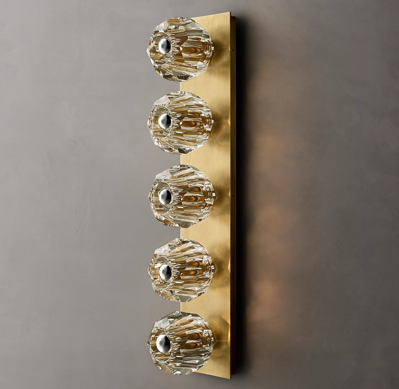 Belle Crystal Glass Grand Linear Wall Sconce Clear