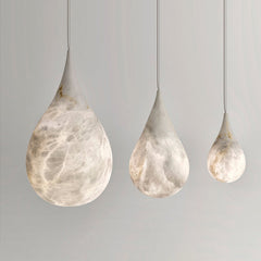 Carol Teardrop Alabaster Pendant, Kitchen Island Pendant Lighting
