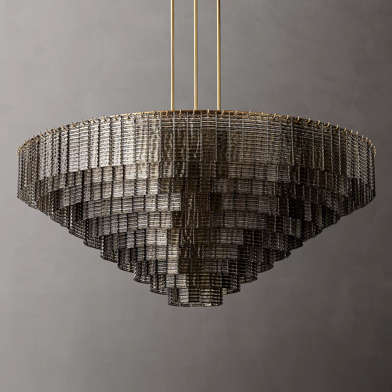 Sirens Glass Round Chandelier 65"