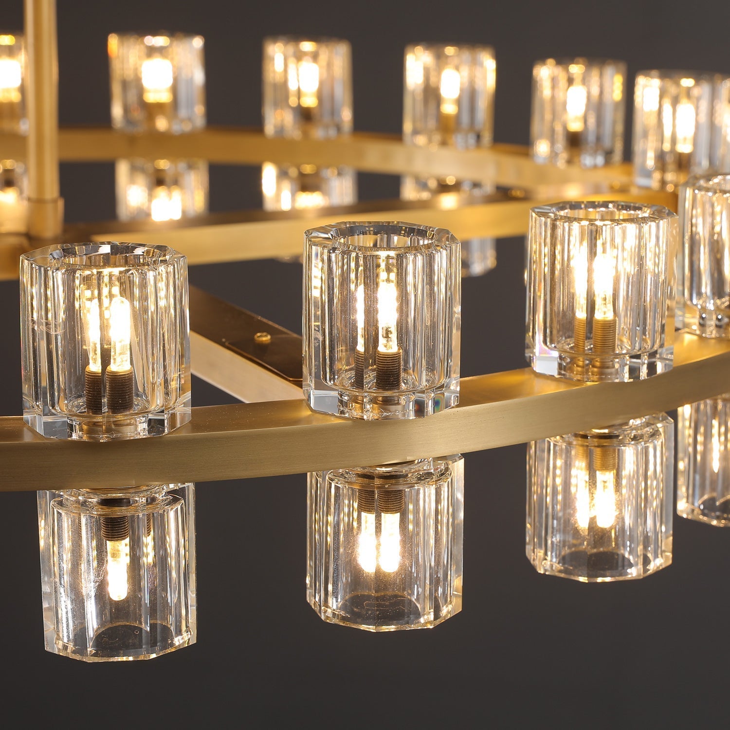 Arcachon 2 Tierd Round Chandelier 60"