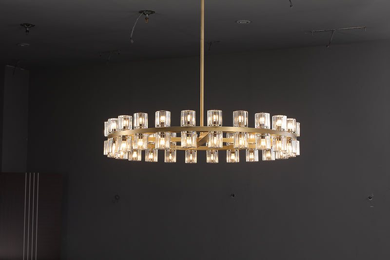 Arcachon 2 Tierd Round Chandelier 60"