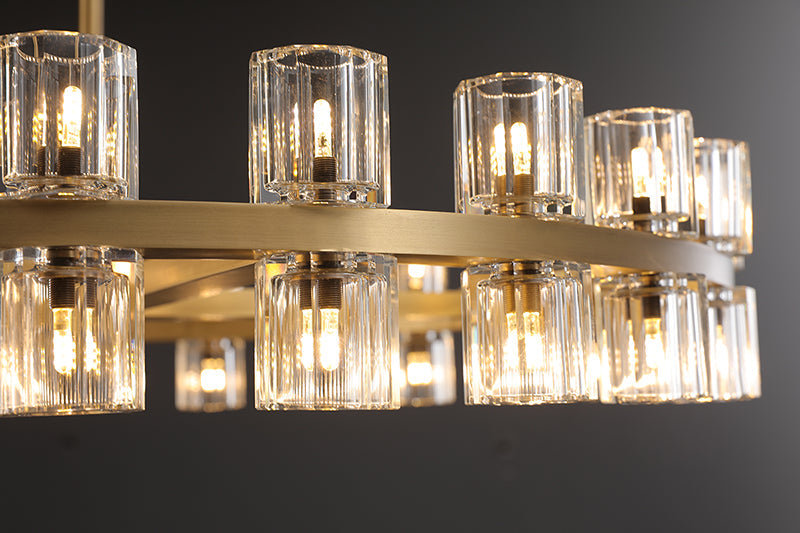 Arcachon 2 Tierd Round Chandelier 60"