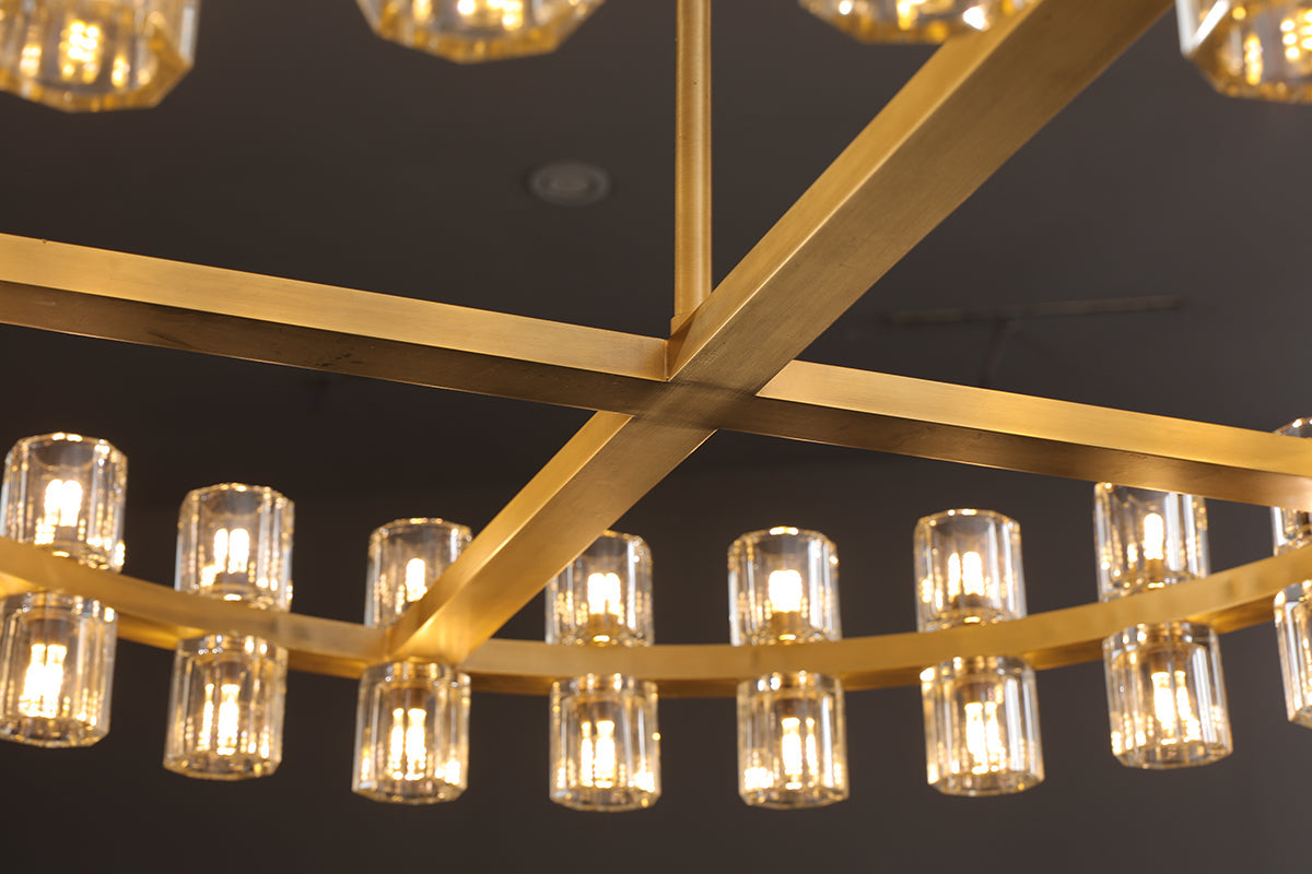 Arcachon 2 Tierd Round Chandelier 60"