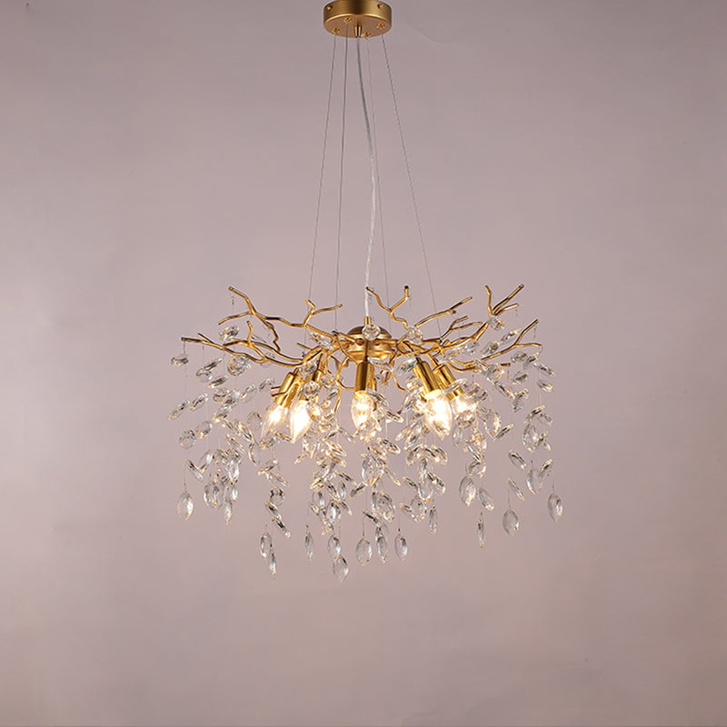 Tree Branch Crystal Chandelier Lighting 23.6" D