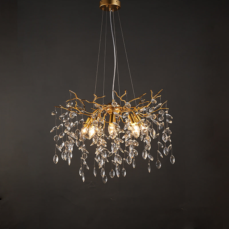Tree Branch Crystal Chandelier Lighting 23.6" D