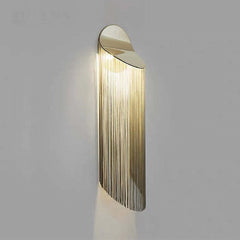Modern Chain Tassel<br> Arcs  Wall Sconce