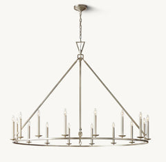 19TH C. ENGLISH OPENWORK ROUND CHANDELIER 60"