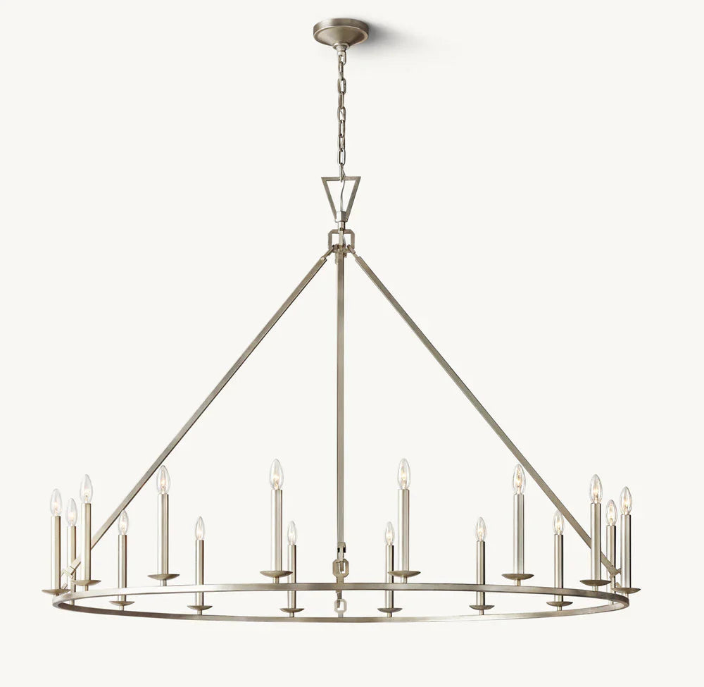 19TH C. ENGLISH OPENWORK ROUND CHANDELIER 72"