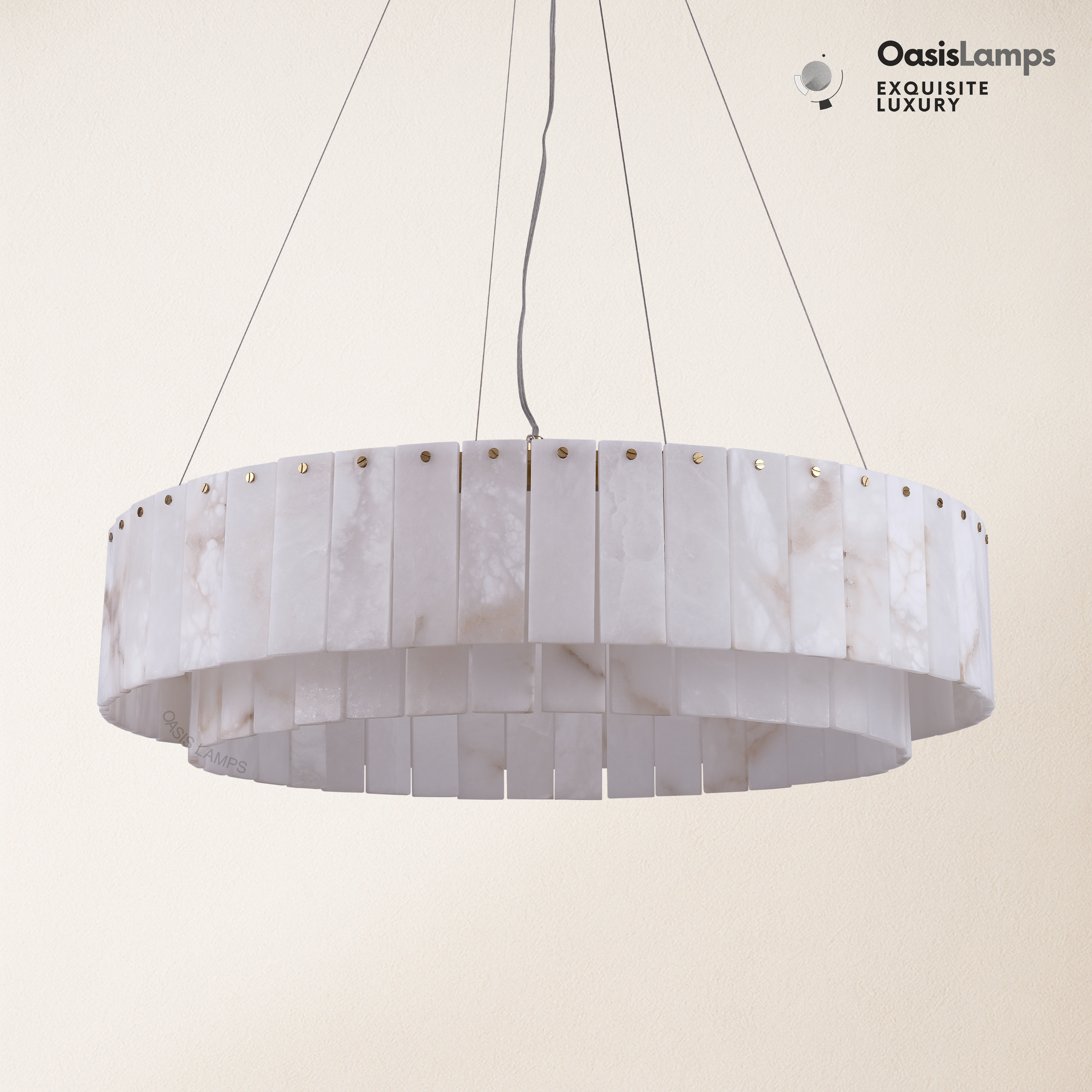 Sawyer Alabaster Round Chandelier 31.5''