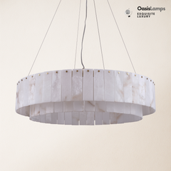 Sawyer Alabaster Round Chandelier 31.5''