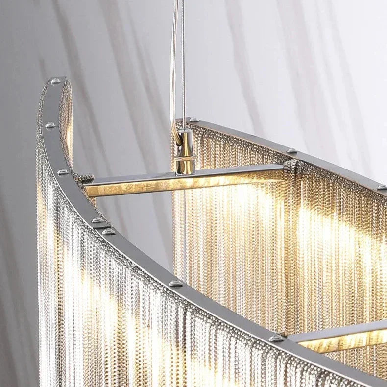 Teresa 47" Cadena Metal Tassel Dining Room Light