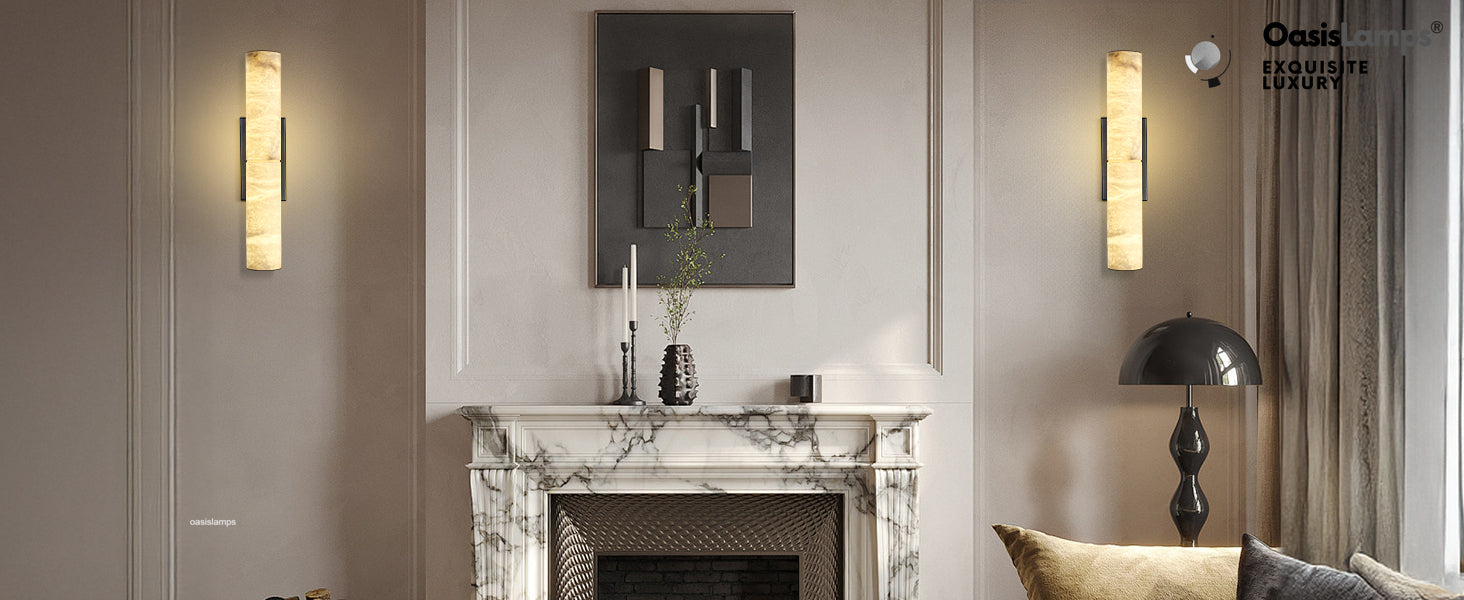 Sylvia Palladian Alabaster Wall Sconce 20" 36"H#size_20",finish_bronze
