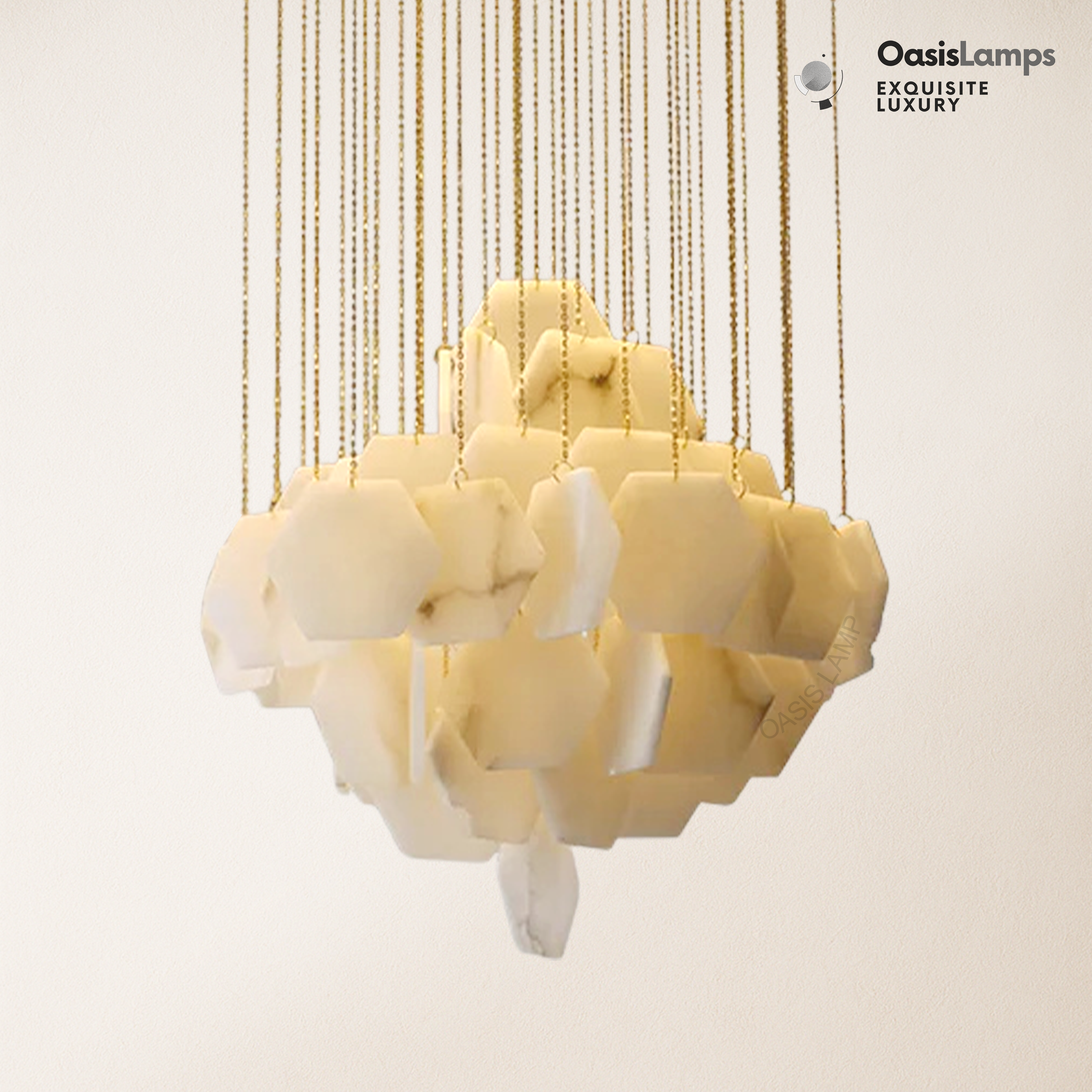 Talan Multi-layer Irregular Alabaster Chandelier