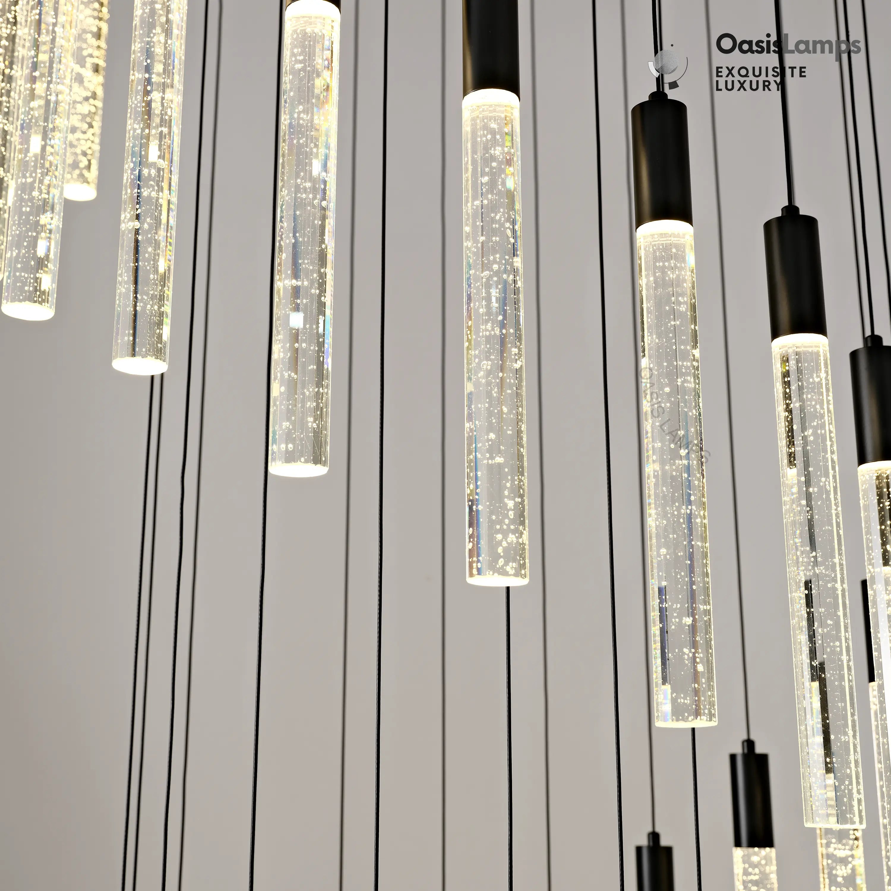 Nova Cascade Modern LED High Ceiling Chandelier 20'' 24''D