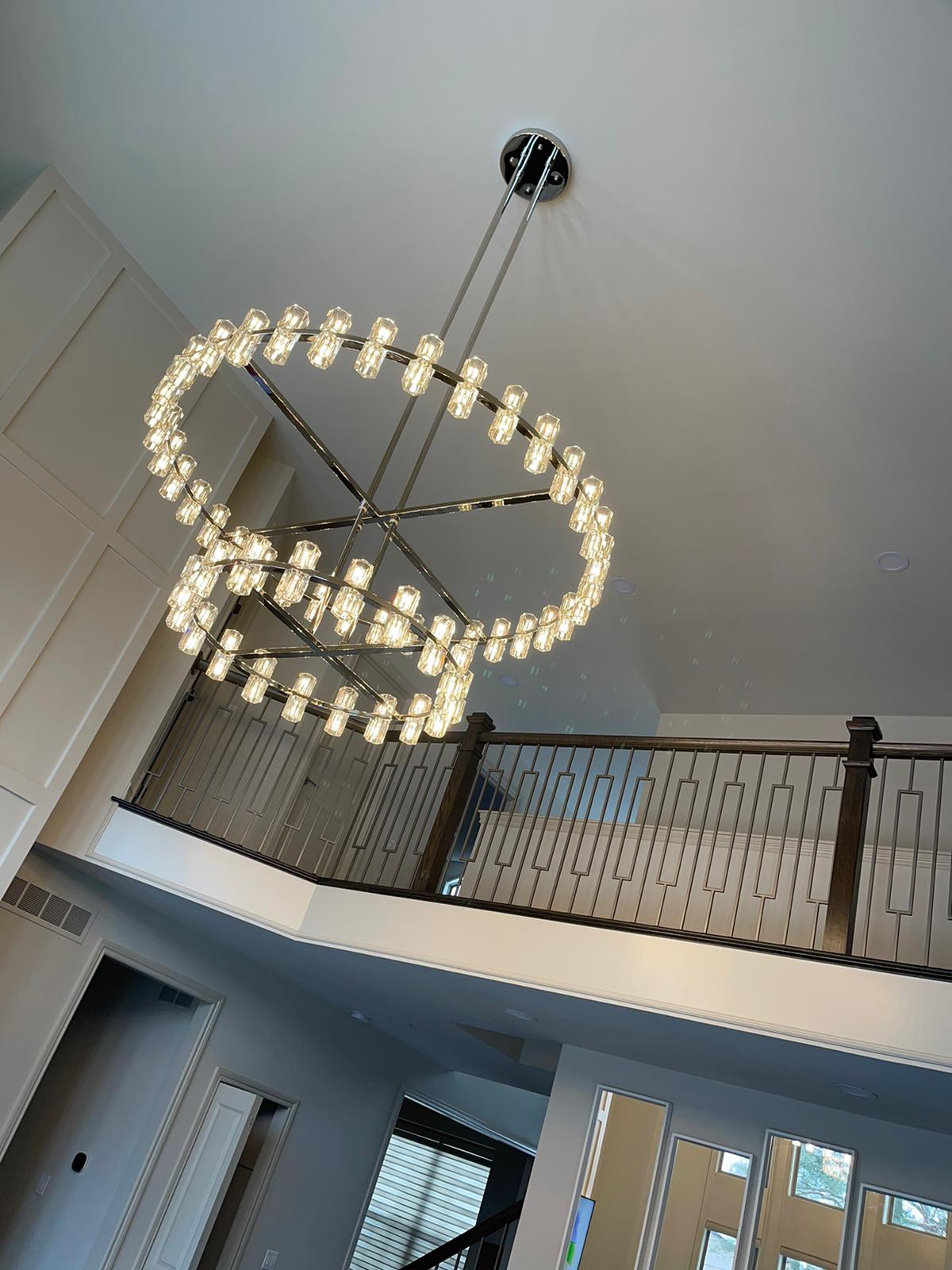 Arcachon 2 Tierd Round Chandelier 60"