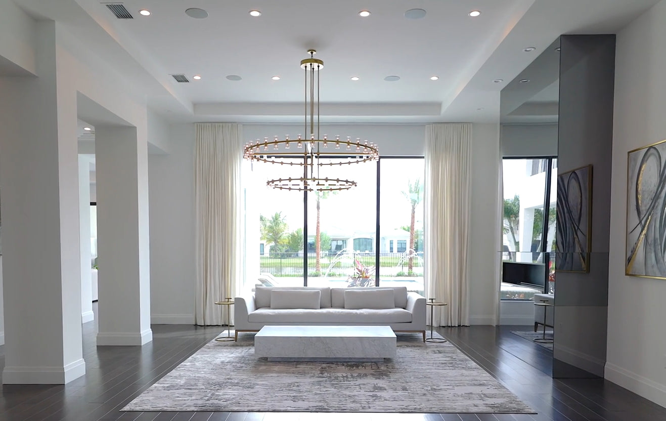 Arcachon 2 Tierd Round Chandelier 60"