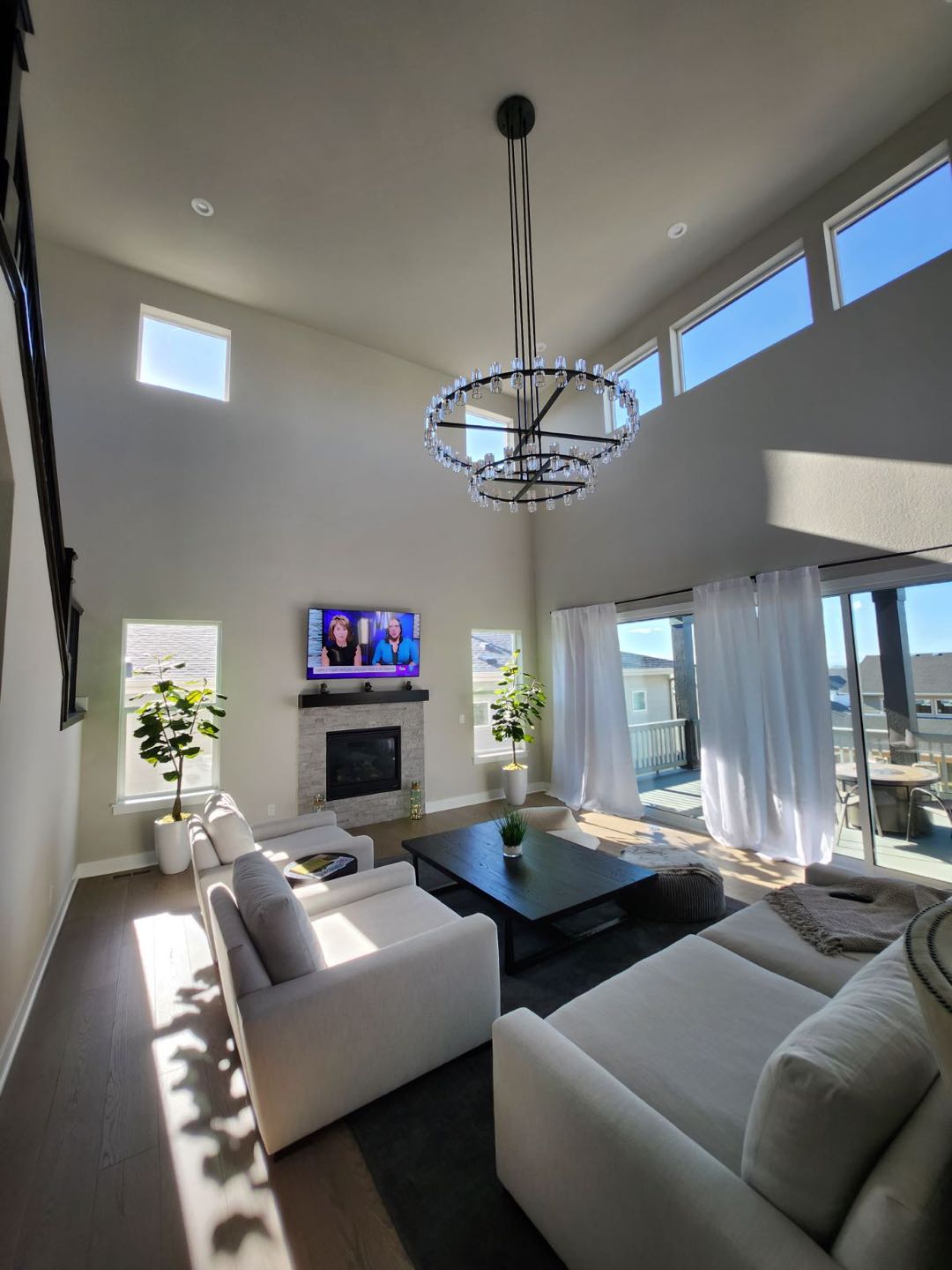 Arcachon 2 Tierd Round Chandelier 60"