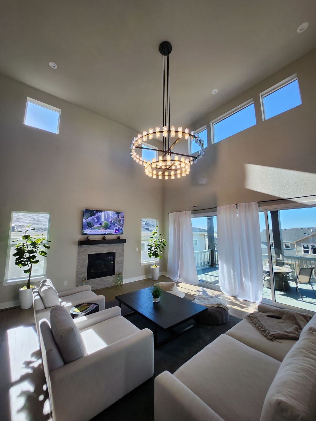 Arcachon 2 Tierd Round Chandelier 60"