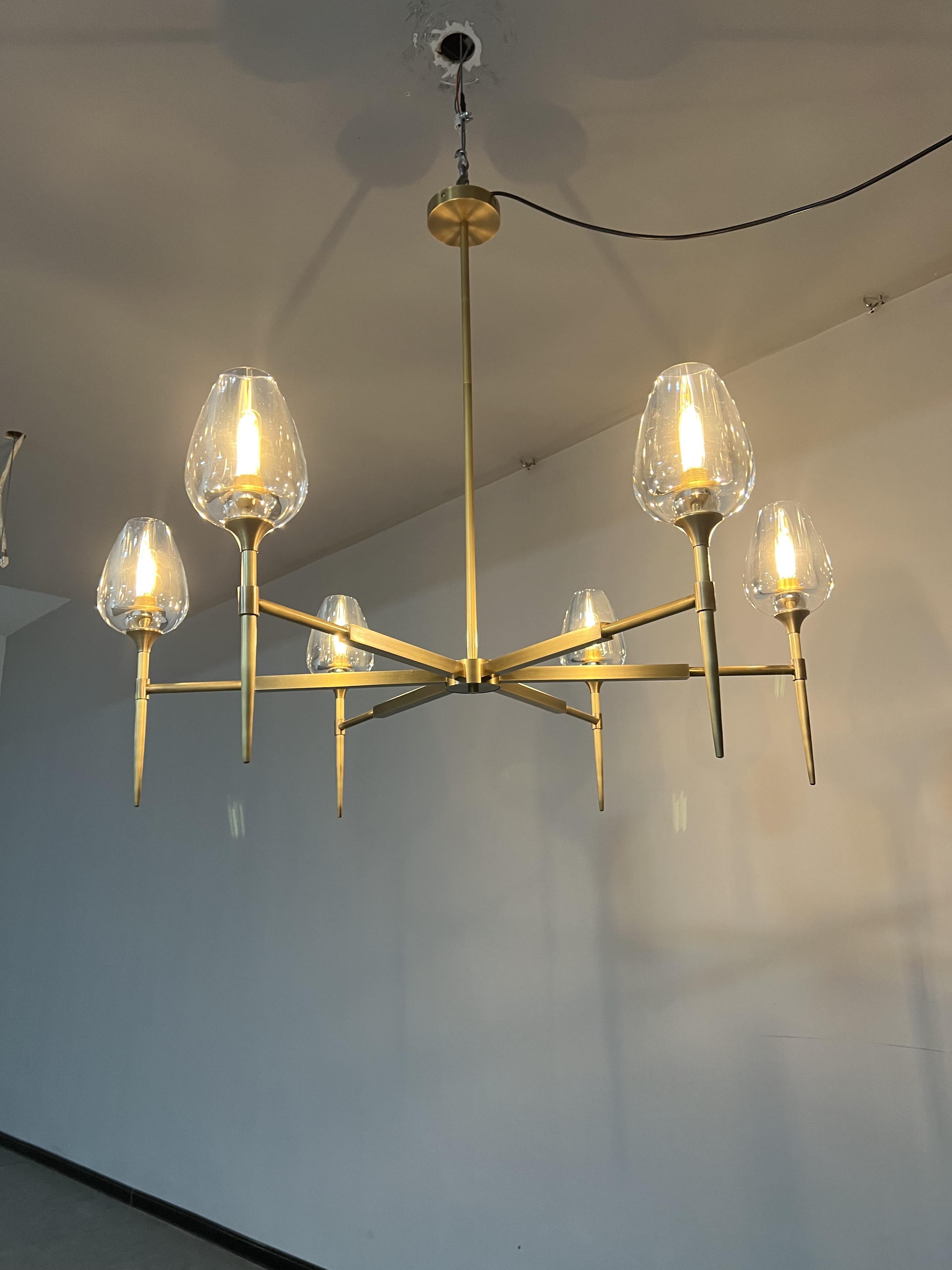 Tulip Linear chandelier  52'' 65''
