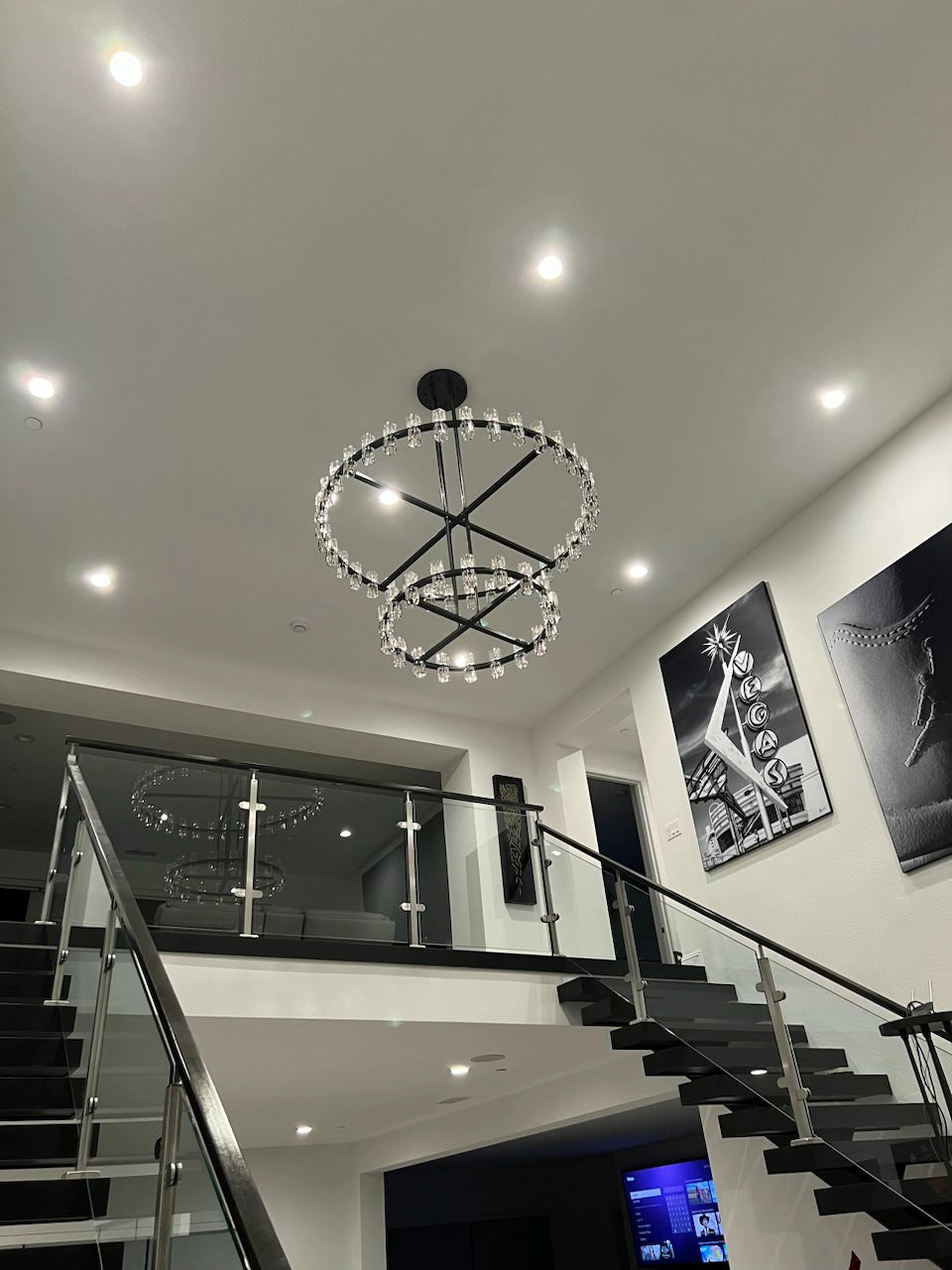 Arcachon 2 Tierd Round Chandelier 60"