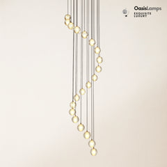 Pearl Ball Ceiling Chandelier 14 20 Light#Color_Brass,size_20-light