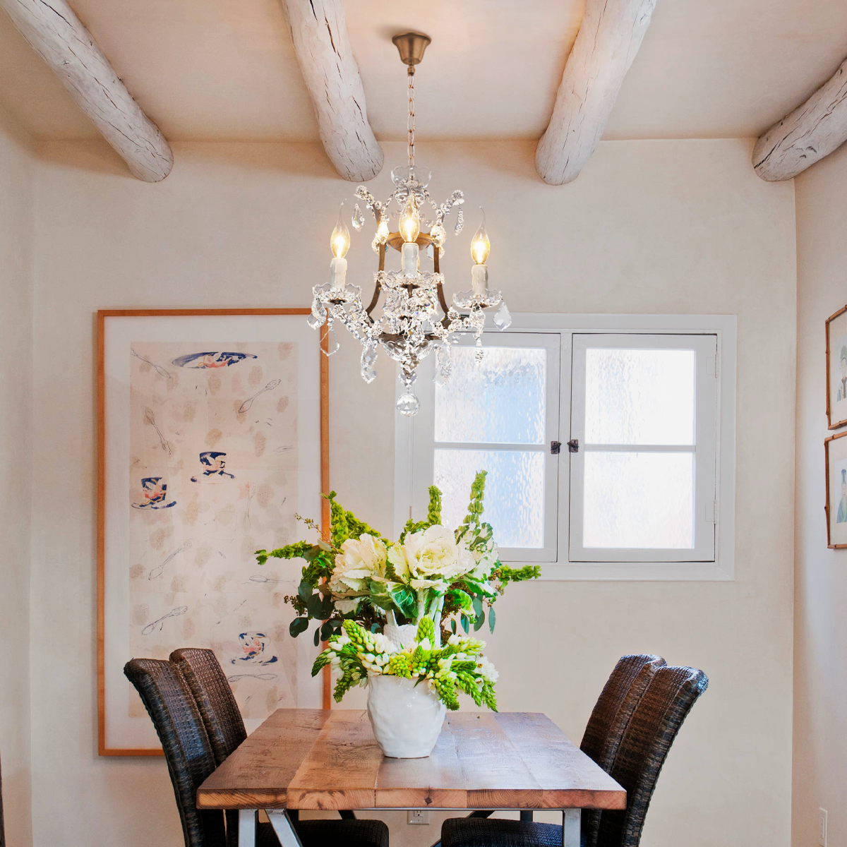 CRYSTAL CHANDELIER ANTIQUE