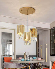 Ayr Crystal Pendant 3 Lights with Canopy