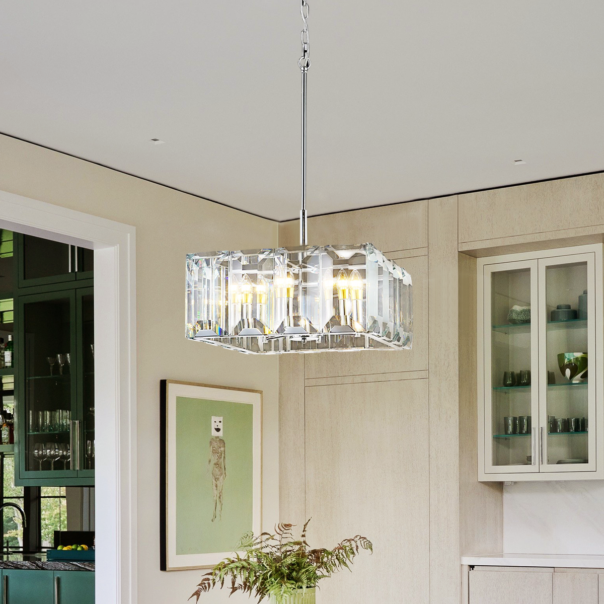 Tundra Square Crystal 24" Chandelier